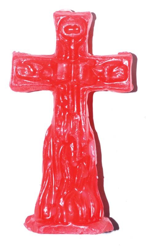 Crucifix Red Candle