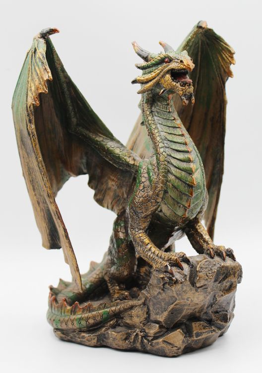 Bronzage Dragon Statue (9"H)