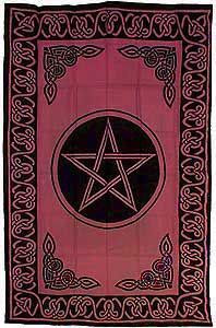 Pentagram Tapestry red/blk