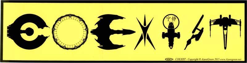 Coexist SciFi - Bumper Sticker