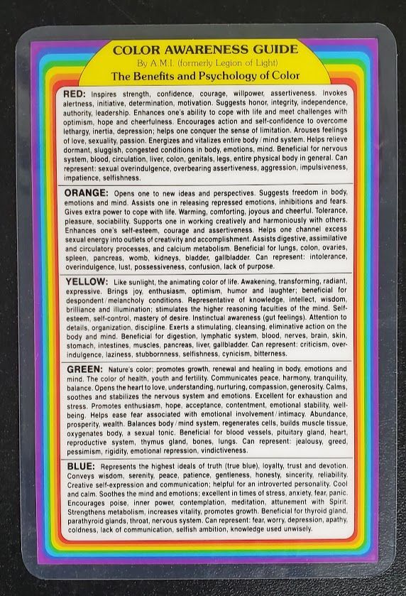 Color Awareness Chart