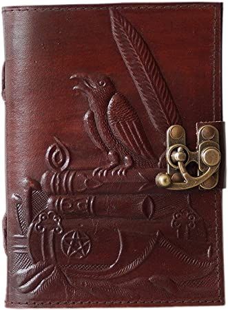 Leather Raven Journal w/ Latch (5x7")