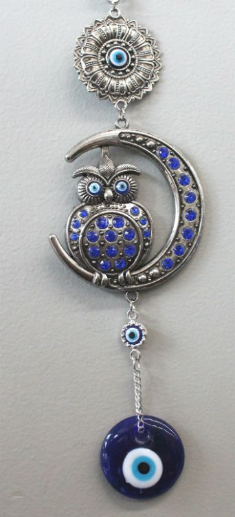 Owl Moon Evil Eye Wall Hanging