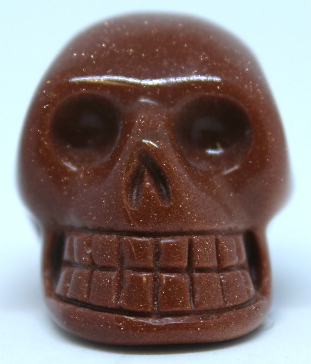 Red Goldstone Skull sm