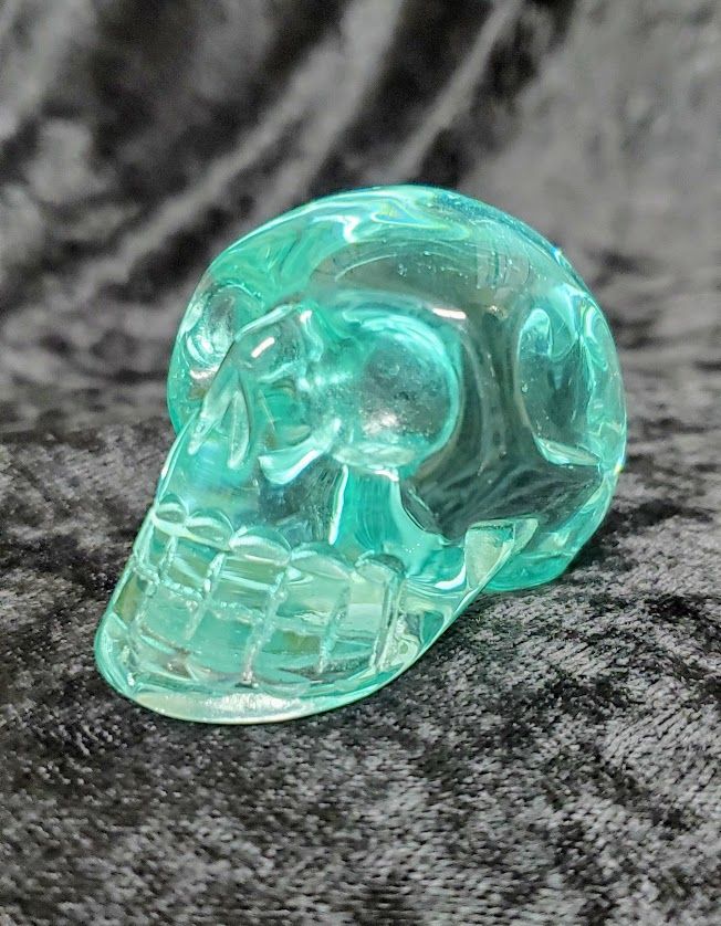 Aqua Obsidian Skull