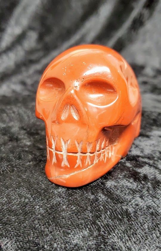 Elongated Carnelian Skull