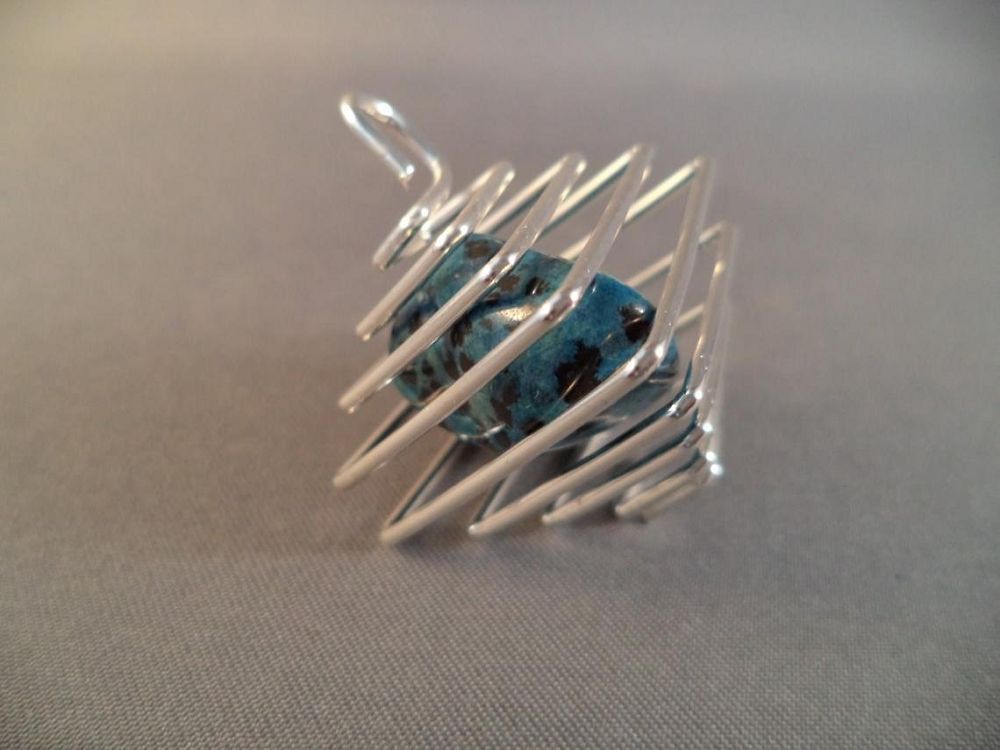 Square - Silver Spiral Cage