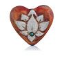 Mini Raku Heart - Lotus