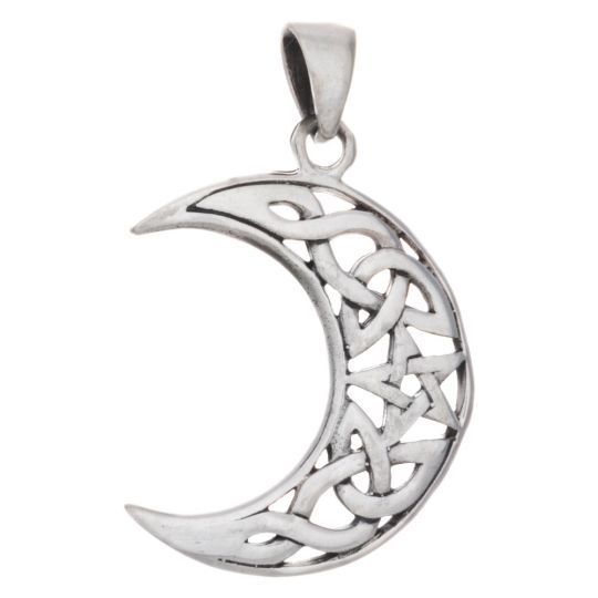 Sterling Silver Moon Pentacle - Pendant