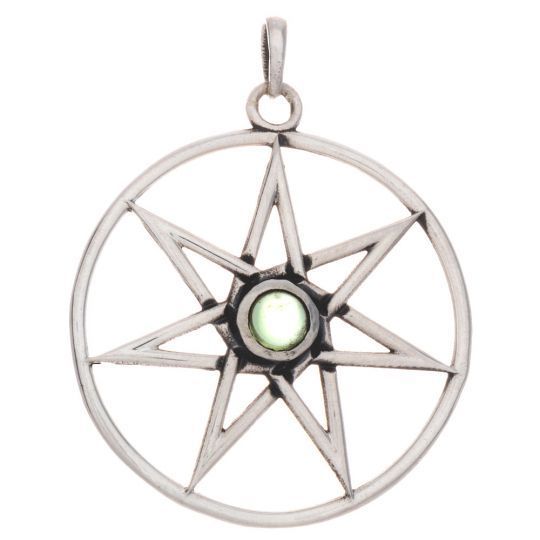 Sterling Silver Fairy Star with Gemstone - Pendant