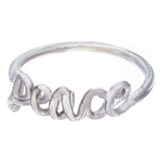 "Peace" Sterling Silver Ring