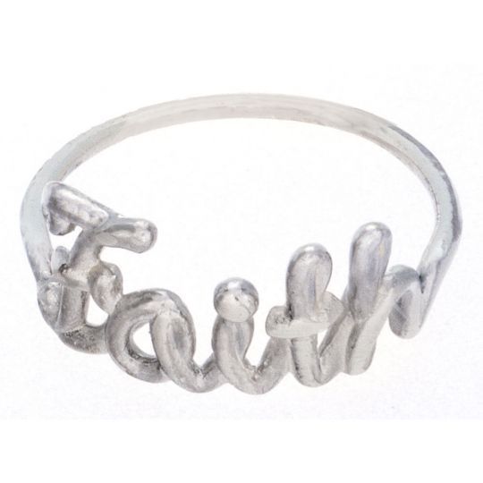 "Faith" Sterling Silver Ring