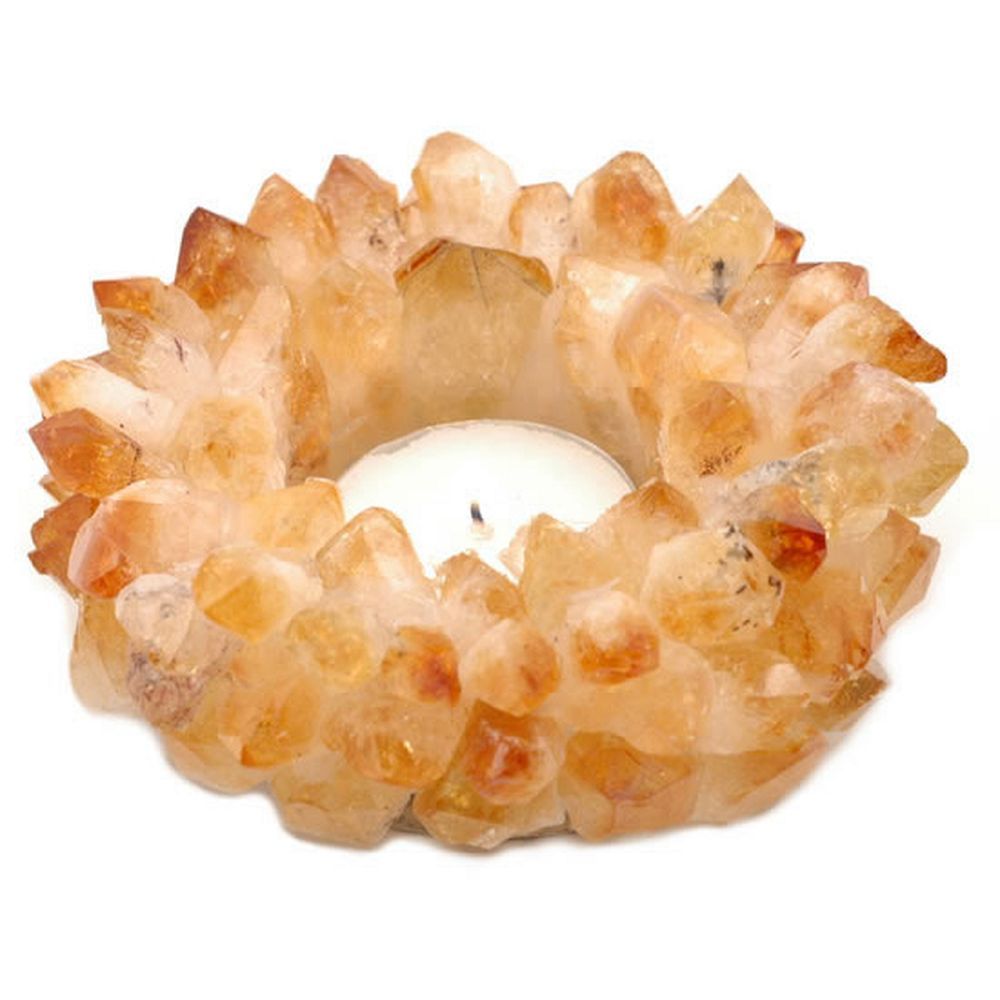 Citrine Crown Pt Candle Holder