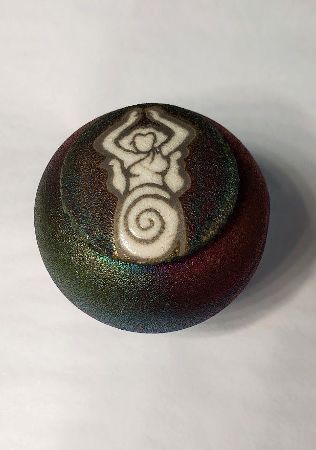 (1.5") Raku Jar - Goddess