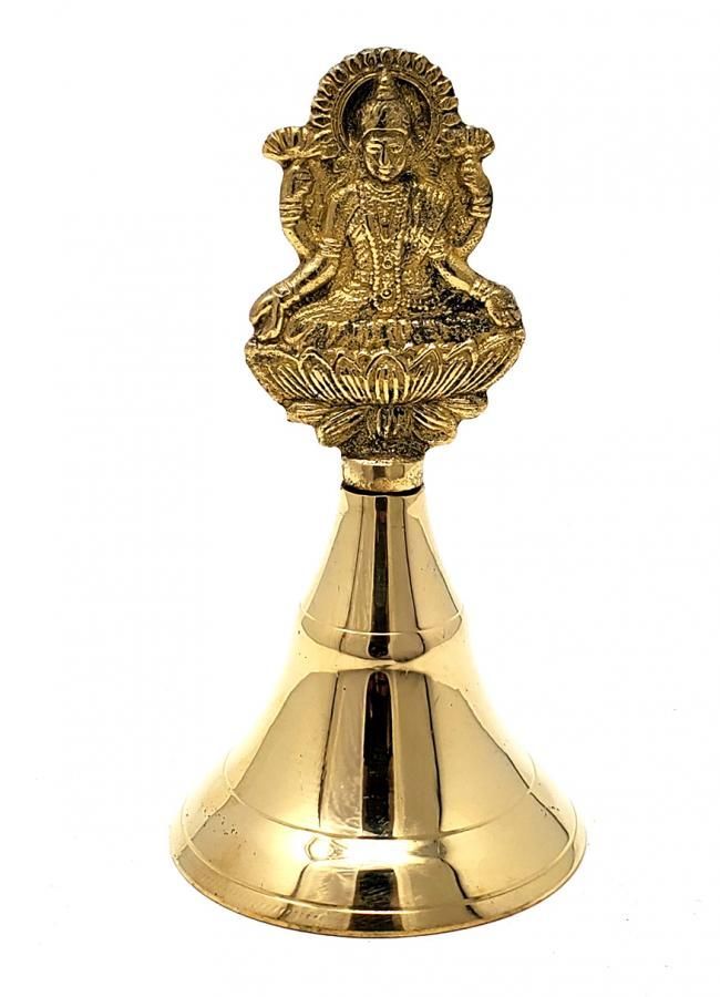 Laxmi Brass Bell (4"H)