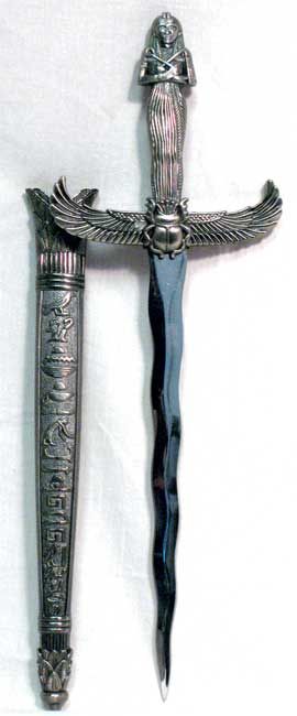 Silver Handled Egyptian Athame (12.25"L)