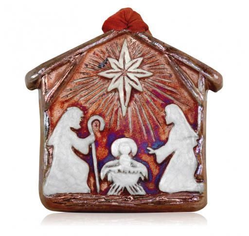 Raku Ornament - Nativity