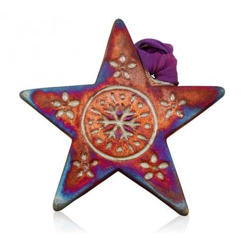 Raku Star Ornament