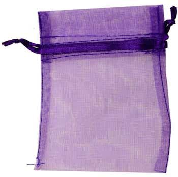 Purple organza pouch