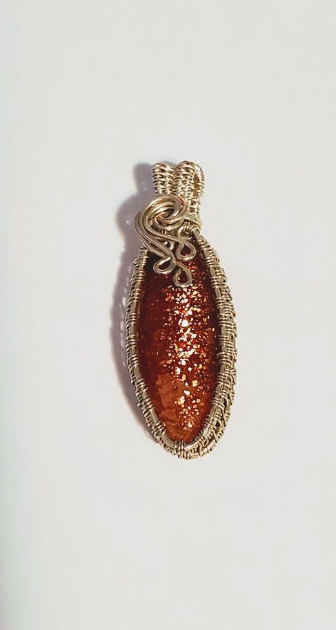 Sunstone Wire-Wrapped - Pendant