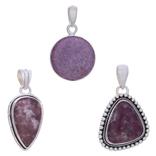Sterling Silver Lepidolite - Pendant