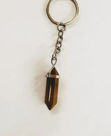 Gemstone Point Plated Keychain