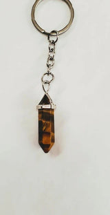 Gemstone Point Plated Keychain