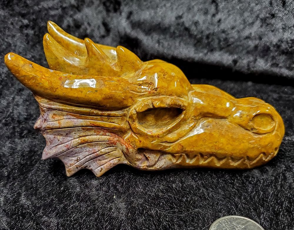 Jasper Carved Dragon Head