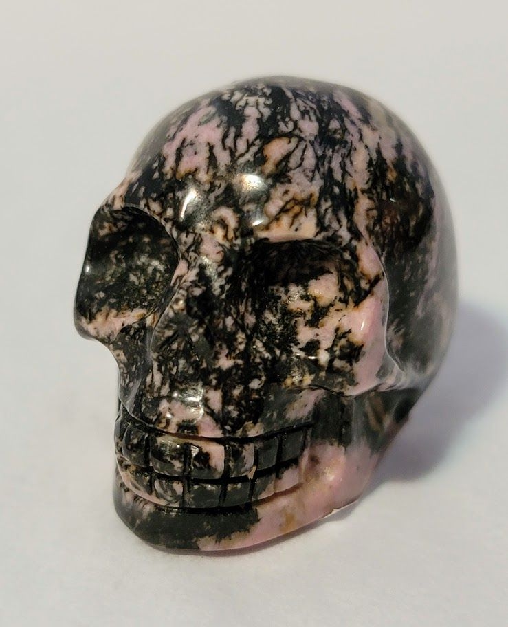 Rhodonite Skull
