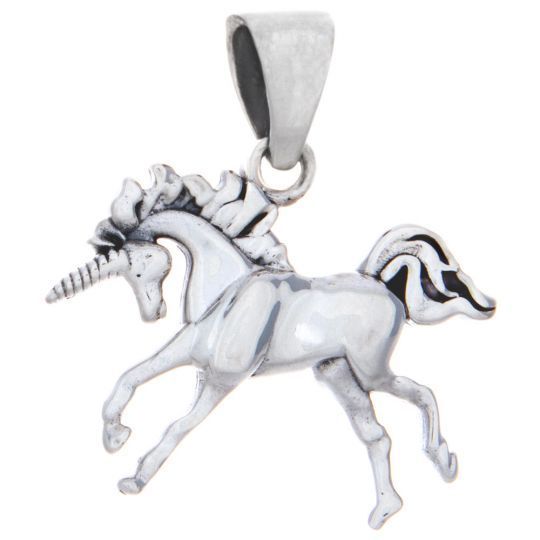 Silver Unicorn Fantasy Pendant