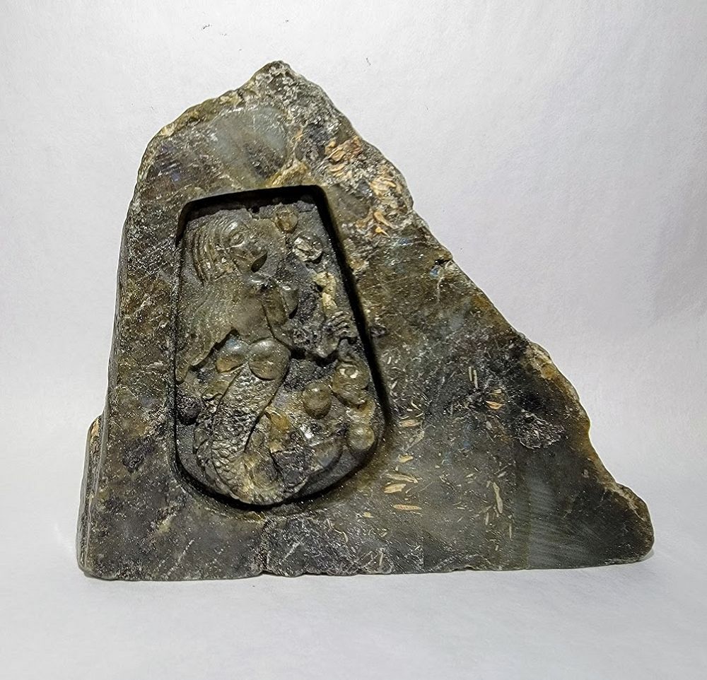 Labradorite Mermaid Carving L