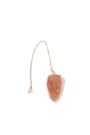 Rose Quartz Rough Pendulum