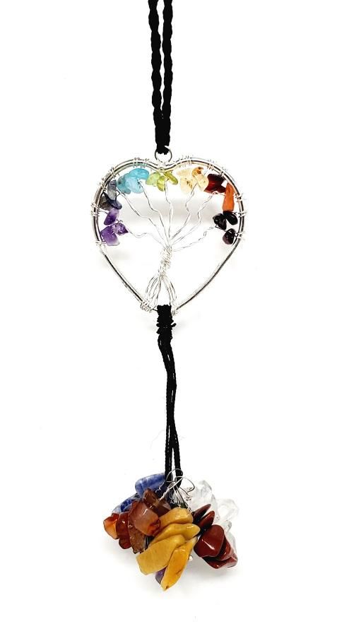 Chakra Tree of Life Heart - Wall Hanging (6"L)