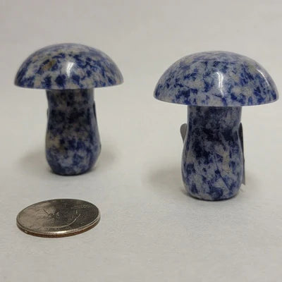 Gemstone Mushroom Carving (2" - 2.5")