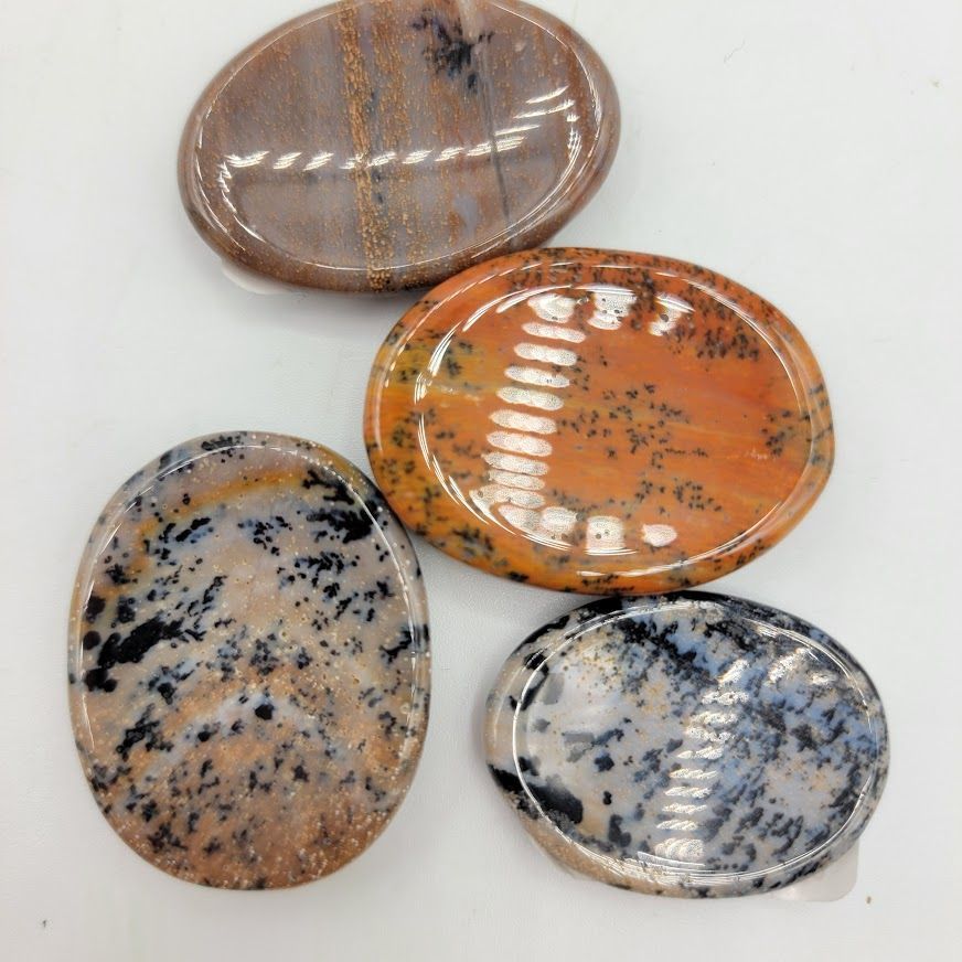 Dendritic Agate Worry Stone