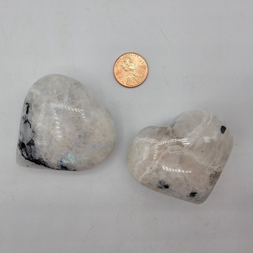 Rainbow Moonstone Heart - Small