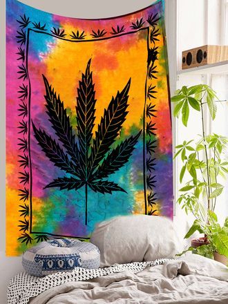 Vrinda Tie Dye Cannabis Tapestr