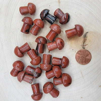 Gemstone Mushroom Carving - 0.5 Inch