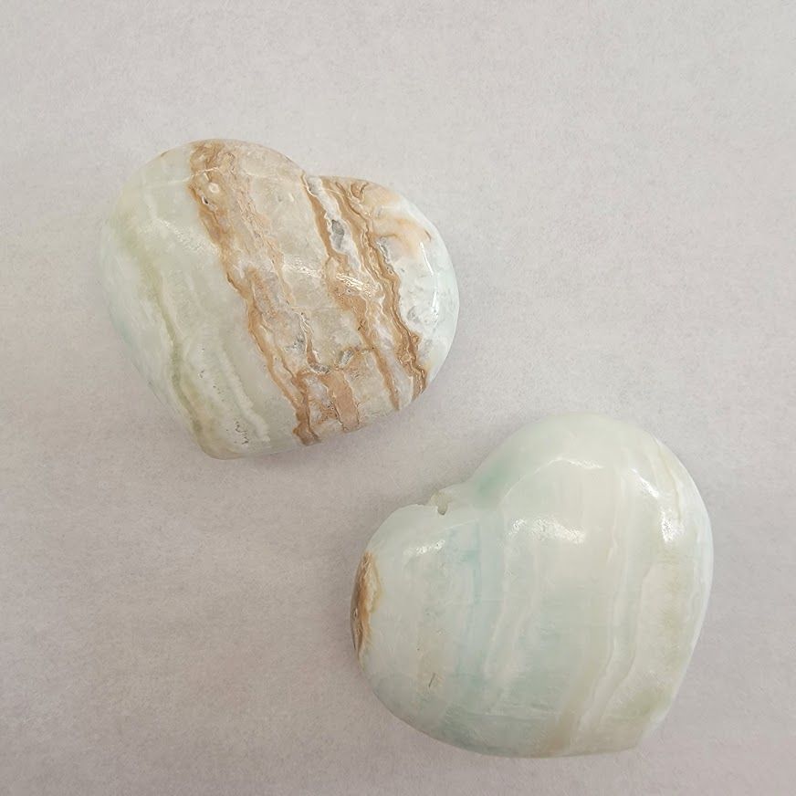 Caribbean Calcite Heart - Large