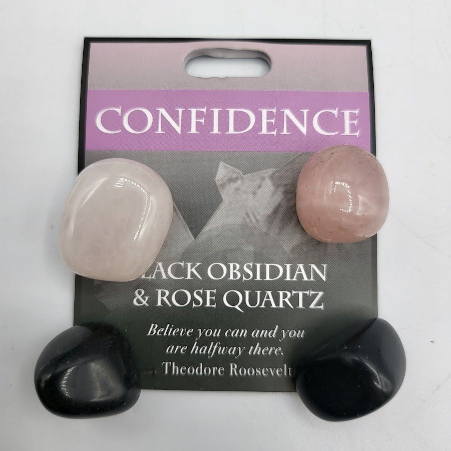Confidence - Black Obsidian/Rose Quartz