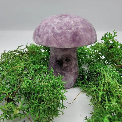 Gemstone Mushroom Carving (2" - 2.5")