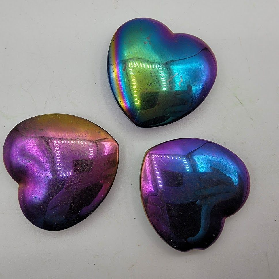 Rainbow Hematite Heart