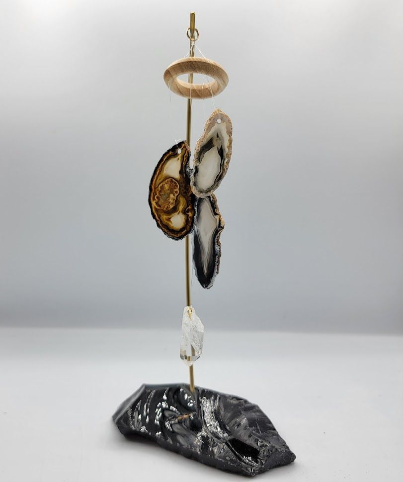 Table Chime w/ Black Obsidian Base (9")