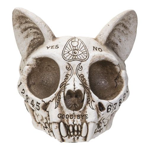 Spirit Skull Cat - Ashtray (4"H)