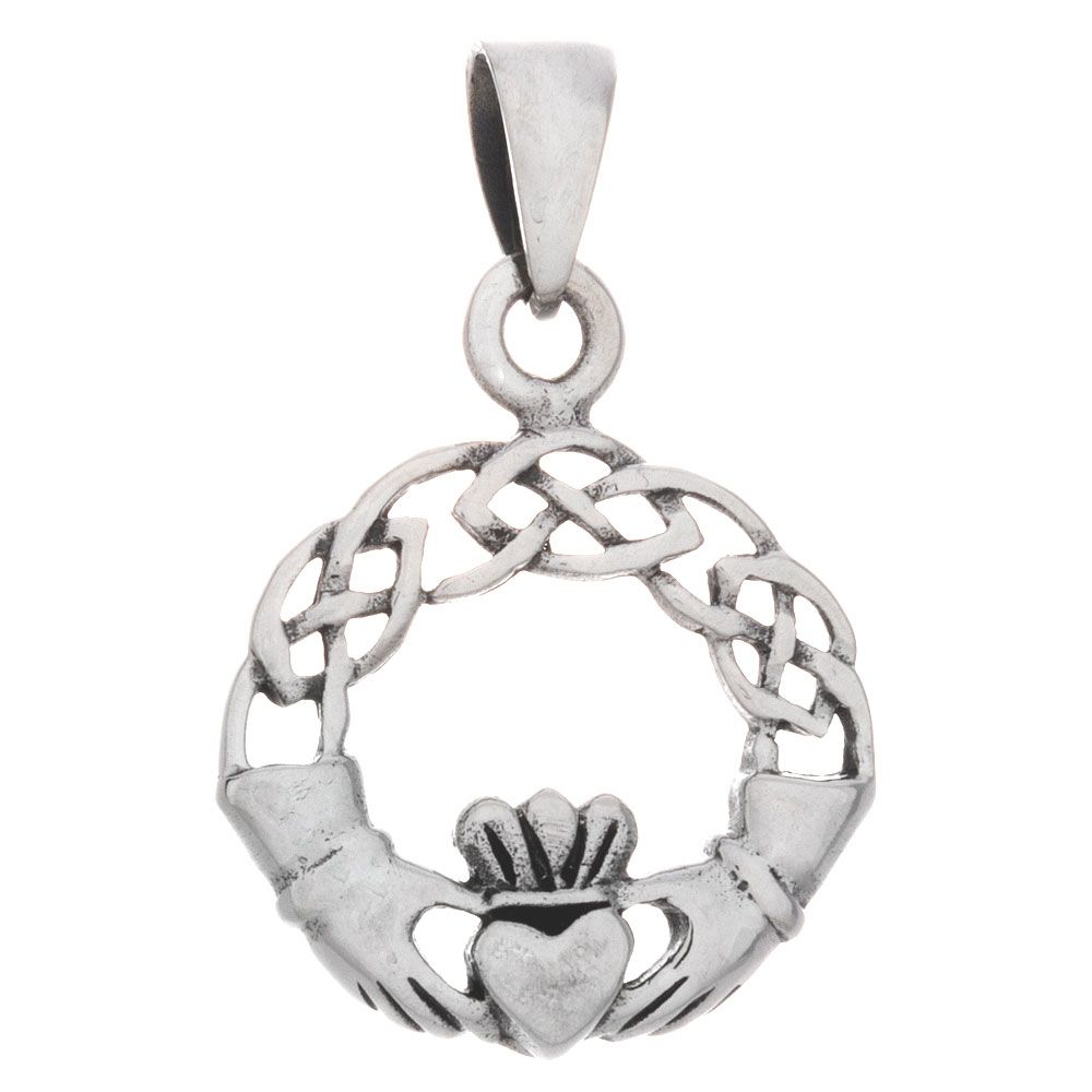 Sterling Silver Celtic Claddagh - Pendant