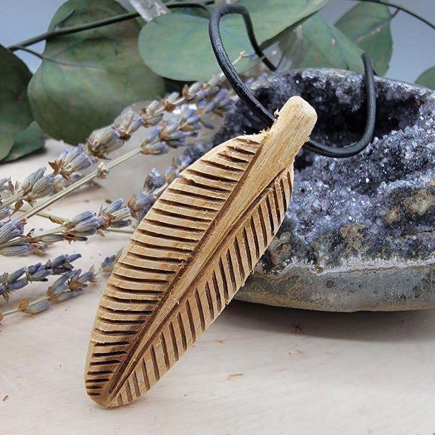 Palo Santo Feather Necklace