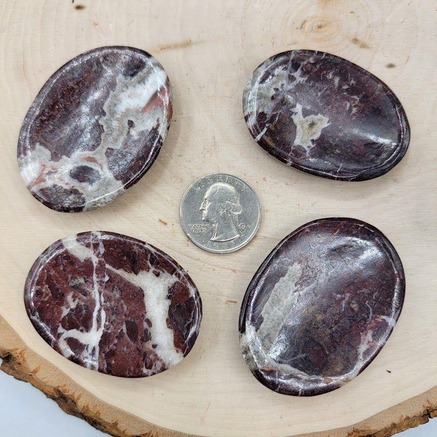 Red Zebra Marble - Worry Stone