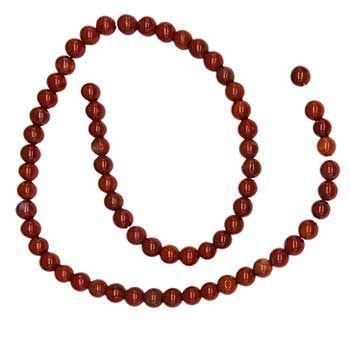 6mm Red Jasper Beads 6pk