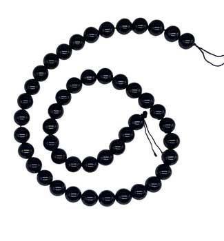 8mm Black Tourmaline Beads 6pk