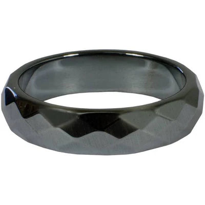 Magnetic Hematite Ring - Faceted *Online Only*